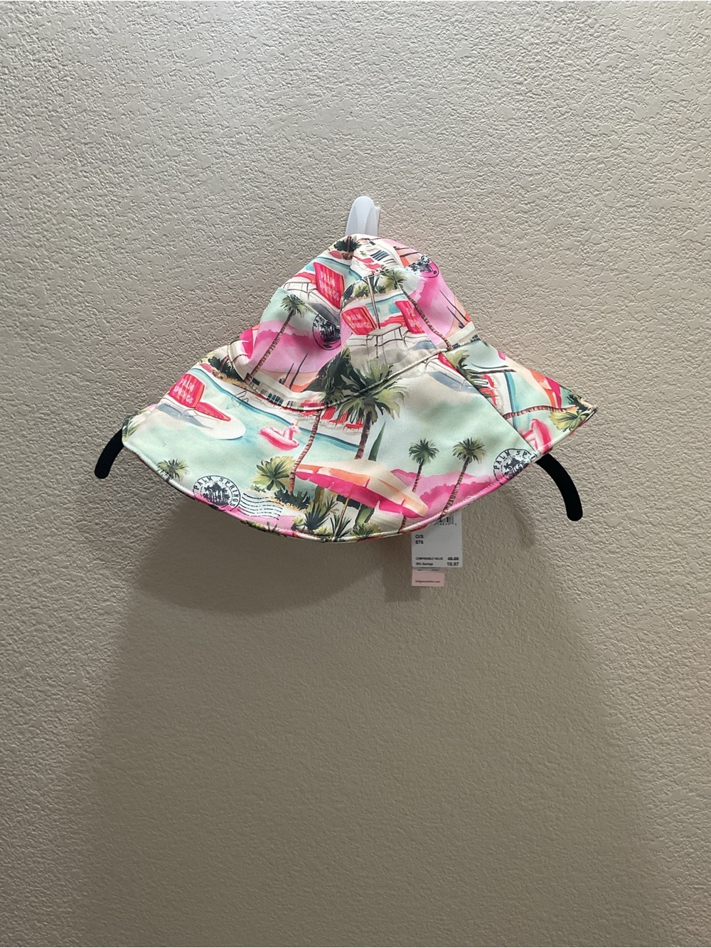 BCBGeneration Tropical Print Bucket Hat - Pink & Mint